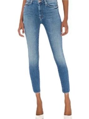 Mother Anthropologie High Rise The Looker Ankle Fray Jeans- Hey Sun Size 28